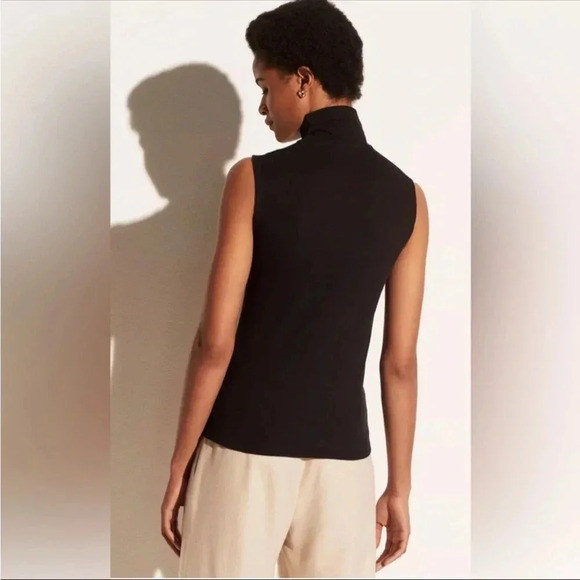 Lafayette 148 New York Sleeveless Turtleneck Sweater - Picture 1 of 9